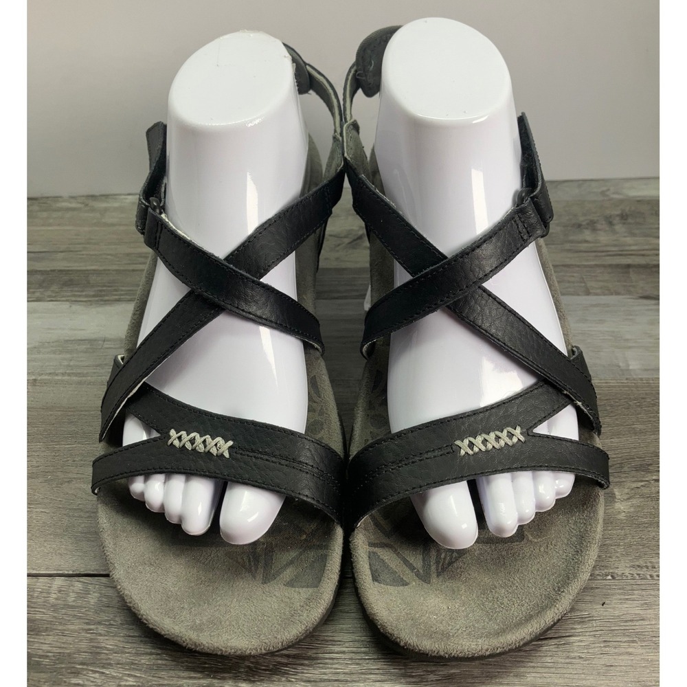 Merrell Terran 3 Cush Post Black Leather Hiking Sandals Womens 9 J001228
